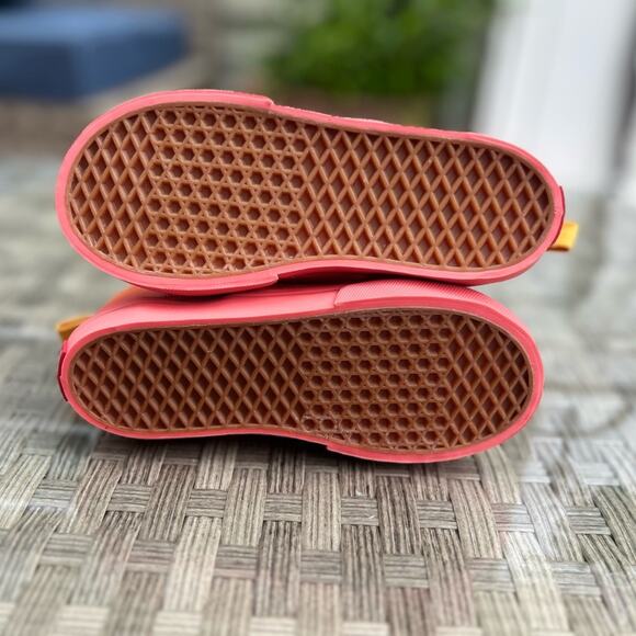 Vans Orange Red Gradient Sneakers Classic Style Size 10 Kids - Picture 4 of 5